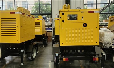 Rimorchio mobile per pompa ad inondazione